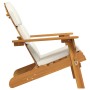 Silla de jardín Adirondack con cojines madera maciza acacia