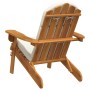 Silla de jardín Adirondack con cojines madera maciza acacia