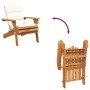 Silla de jardín Adirondack con cojines madera maciza acacia