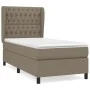 Box spring bed with taupe gray fabric mattress 100x200 cm by vidaXL, Beds and slatted bases - Ref: Foro24-3128185, Price: 400...