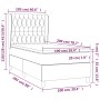Box spring bed with taupe gray fabric mattress 100x200 cm by vidaXL, Beds and slatted bases - Ref: Foro24-3128185, Price: 413...