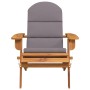 Silla de jardín Adirondack con cojines madera maciza acacia