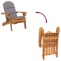 Silla de jardín Adirondack con cojines madera maciza acacia