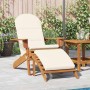 Silla de jardín Adirondack con reposapiés madera maciza acacia