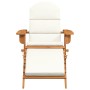 Silla de jardín Adirondack con reposapiés madera maciza acacia
