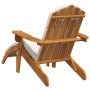 Silla de jardín Adirondack con reposapiés madera maciza acacia