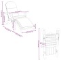 Silla de jardín Adirondack con reposapiés madera maciza acacia