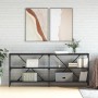 Schwarzer Konsolentisch aus Eisen und Holz, 180 x 30 x 75 cm von vidaXL, Seitentische - Ref: Foro24-832853, Preis: 76,22 €, R...
