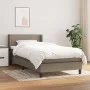 Box spring bed with taupe gray fabric mattress 100x200 cm by vidaXL, Beds and slatted bases - Ref: Foro24-3129533, Price: 341...