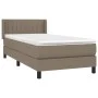 Box spring bed with taupe gray fabric mattress 100x200 cm by vidaXL, Beds and slatted bases - Ref: Foro24-3129853, Price: 335...