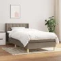 Box spring bed with taupe gray fabric mattress 100x200 cm by vidaXL, Beds and slatted bases - Ref: Foro24-3130573, Price: 344...