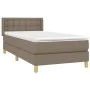 Box spring bed with taupe gray fabric mattress 100x200 cm by vidaXL, Beds and slatted bases - Ref: Foro24-3130573, Price: 344...