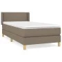 Box spring bed with taupe gray fabric mattress 100x200 cm by vidaXL, Beds and slatted bases - Ref: Foro24-3130173, Price: 335...