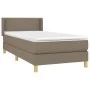 Box spring bed with taupe gray fabric mattress 100x200 cm by vidaXL, Beds and slatted bases - Ref: Foro24-3130173, Price: 335...