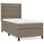 Cama box spring con colchón tela gris taupe 100x200 cm de vidaXL, Camas y somieres - Ref: Foro24-3131653, Precio: 400,90 €, D...