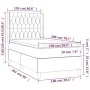 Cama box spring con colchón tela gris taupe 100x200 cm de vidaXL, Camas y somieres - Ref: Foro24-3131653, Precio: 400,90 €, D...