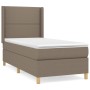 Box spring bed with taupe gray fabric mattress 100x200 cm by vidaXL, Beds and slatted bases - Ref: Foro24-3131893, Price: 359...