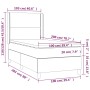 Box spring bed with taupe gray fabric mattress 100x200 cm by vidaXL, Beds and slatted bases - Ref: Foro24-3131893, Price: 359...