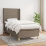 Box spring bed with taupe gray fabric mattress 100x200 cm by vidaXL, Beds and slatted bases - Ref: Foro24-3131813, Price: 382...