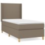 Box spring bed with taupe gray fabric mattress 100x200 cm by vidaXL, Beds and slatted bases - Ref: Foro24-3131813, Price: 382...