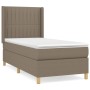 Box spring bed with taupe gray fabric mattress 100x200 cm by vidaXL, Beds and slatted bases - Ref: Foro24-3132133, Price: 362...