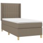 Box spring bed with taupe gray fabric mattress 100x200 cm by vidaXL, Beds and slatted bases - Ref: Foro24-3132133, Price: 362...