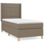 Box spring bed with taupe gray fabric mattress 100x200 cm by vidaXL, Beds and slatted bases - Ref: Foro24-3131973, Price: 369...