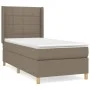 Box spring bed with taupe gray fabric mattress 100x200 cm by vidaXL, Beds and slatted bases - Ref: Foro24-3131973, Price: 375...