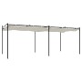 Pérgola con cubierta retráctil color crema 589x292x230 cm