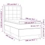 Box spring bed with taupe gray fabric mattress 100x200 cm by vidaXL, Beds and slatted bases - Ref: Foro24-3131973, Price: 375...