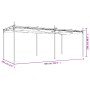 Pérgola con cubierta retráctil color crema 589x292x230 cm