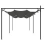 Pérgola con cubierta retráctil gris antracita 589x292x230 cm