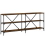 Konsolentisch aus Eisenholz, geräucherte Eiche, 180 x 30 x 75 cm von vidaXL, Seitentische - Ref: Foro24-832855, Preis: 81,90 ...