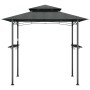 Cenador barbacoa estante lateral acero antracita 240x150x243 cm