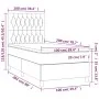 Box spring bed with mattress and LED lights taupe gray fabric 100x200 cm by vidaXL, Beds and slatted bases - Ref: Foro24-3135...