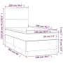 Box spring bed with mattress and LED lights taupe gray fabric 100x200 cm by vidaXL, Beds and slatted bases - Ref: Foro24-3135...