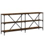Konsolentisch aus Eisenholz, geräucherte Eiche, 180 x 30 x 75 cm von vidaXL, Seitentische - Ref: Foro24-832855, Preis: 81,90 ...