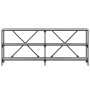 Sonoma gray engineered iron and wood console table 180x30x75cm by vidaXL, Side tables - Ref: Foro24-832856, Price: 82,21 €, D...