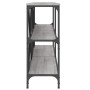 Sonoma gray engineered iron and wood console table 180x30x75cm by vidaXL, Side tables - Ref: Foro24-832856, Price: 82,21 €, D...