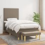 Box spring bed with taupe gray fabric mattress 100x200 cm by vidaXL, Beds and slatted bases - Ref: Foro24-3136977, Price: 426...