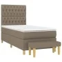 Box spring bed with taupe gray fabric mattress 100x200 cm by vidaXL, Beds and slatted bases - Ref: Foro24-3137377, Price: 410...