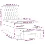 Box spring bed with taupe gray fabric mattress 100x200 cm by vidaXL, Beds and slatted bases - Ref: Foro24-3137377, Price: 410...
