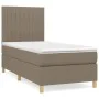 Box spring bed with taupe gray fabric mattress 100x200 cm by vidaXL, Beds and slatted bases - Ref: Foro24-3142477, Price: 347...