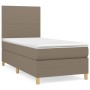 Box spring bed with taupe gray fabric mattress 100x200 cm by vidaXL, Beds and slatted bases - Ref: Foro24-3142157, Price: 370...