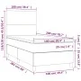 Box spring bed with taupe gray fabric mattress 100x200 cm by vidaXL, Beds and slatted bases - Ref: Foro24-3142157, Price: 364...
