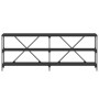 Mesa consola hierro y madera de ingeniería negro 200x30x75 cm de vidaXL, Mesas auxiliares - Ref: Foro24-832858, Precio: 99,52...