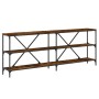 Konsolentisch aus Eisenholz, geräucherte Eiche, 200 x 30 x 75 cm von vidaXL, Seitentische - Ref: Foro24-832860, Preis: 90,57 ...