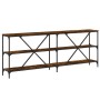 Konsolentisch aus Eisenholz, geräucherte Eiche, 200 x 30 x 75 cm von vidaXL, Seitentische - Ref: Foro24-832860, Preis: 90,57 ...