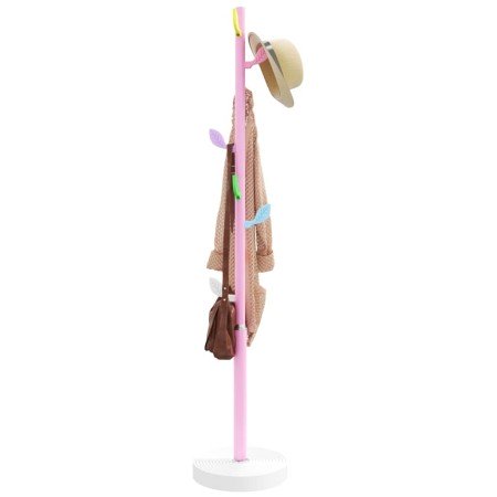Perchero de hierro con recubrimiento en polvo rosa 172 cm en Percheros para sombreros y abrigos | Comprar online en Foro24