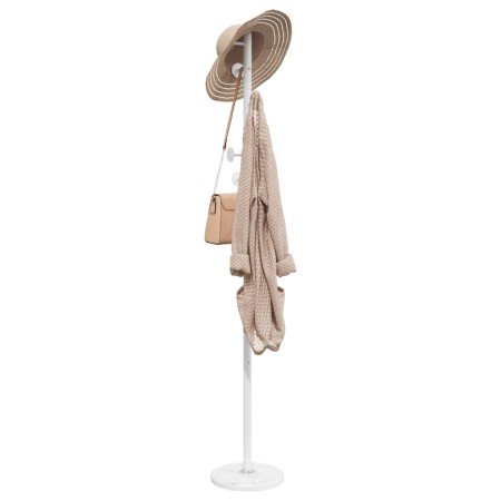 Perchero de hierro con recubrimiento en polvo blanco 176 cm en Percheros para sombreros y abrigos | Comprar online en Foro24